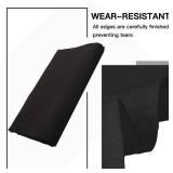 10 x 12 ft Black Backdrop, Polyester Fabric Chromakey Black Backdrop Background for Photography, Video, Studio and Television with 4 Backdrop Clips and 4 Spring Clamps
