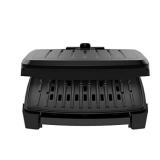 GEORGE FOREMAN Contact Submersible Grill, 5-Serving Grill - Adjustable Temperature Control, Black Plates, Wash the entire grill