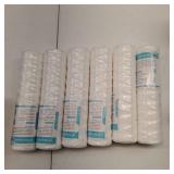 Membrane Solutions 5 Micron 10x2.5' String Wound Whole House Water Filter Replacement Cartridge Universal Sediment Filters for Well Water - 6 Pack'
