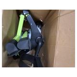 Pedal Exerciser Desk Exercise Bike Leg and Arm Bike with LCD Monitor Foldable (black/green)