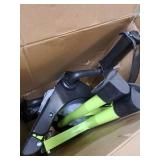 Pedal Exerciser Desk Exercise Bike Leg and Arm Bike with LCD Monitor Foldable (black/green)