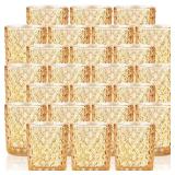 SHMILMH Gold Votive Candle Holders Set of 24, Tea Lights Candle Holder Bulk, Mercury Glass Votives for Wedding Table Centerpiece Birthday Party Easter Decor