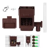 Rain Barrel Diverter Kit, Downspout Diverter Fits for 2\"x 3\" or 3\"x 4\" Standard Downspout, Rainwater Collection System with Adjustable Valve and Filter,5ft Hose(Brown)