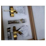 naubea Crystal Door Knobs Antique Brass Door Knob Privacy Door Knobs Interior, Round Antique Glass Door Knob for Bedroom and Bathroom