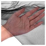 Zonon Mosquito Netting Garden Insect Mesh Netting Garden Patio Mesh Screen Net Fly Insect Bug Bird Net Barrier for Patio Balcony Porch Gazebo Vegetables Fruits Plant Protection(9.84 x 13.12 ft,Black)