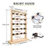 Fumingpal Earring Display Stands for Selling, Wooden Jewelry Display Rack with 20 Removable Hooks, 5-Tier Jewelry Organizer for Earring Cards, Necklaces, Bracelets, Keychains(Oak Color)