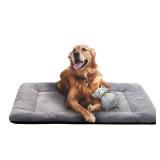 VERZEY Crate Pad for Large Dogs Fit Metal,Ultra Soft Bed Washable & Anti-Slip Kennel Pad for Dogs Cozy Sleeping Mat,Gray 42inch