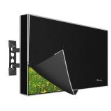 Smart Shield Outdoor TV Cover 75 Inch Weatherproof and Waterproof | Outside TV Enclosure | Screen Protector for Outside Display Black With Zipper
