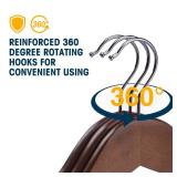 Ulimart Wooden Hangers 20 Pack,Clothes Hanger for Daily Used,Coat Hanger for Closet,Heavy Duty Wood Hangers for Suit, Shirts, Jackets, Dress, Pant (Walnut)
