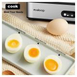 Evoloop Rapid Egg Cooker Electric 6 Eggs Capacity, Soft, Medium, Hard Boiled, Poacher, Omelet Maker Egg Poacher With Auto Shut-Off, BPA Free