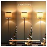 Modern Floor Lamps for Living Room Bedroom, Small Standing Lamp with Lampshade, Simple 58\" Tall Lamp, Foot Pedal Switch, Black Floor Lamp for Office/Classroom/Kids Room (Bulbs Not Including)