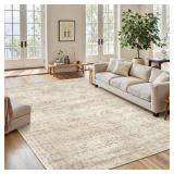 Soalmost 6x9 Area Rug for Living Room Washable 6x9 Rug Non-Slip Modern Rugs for Bedroom Dinning Room Ultra-Thin Indoor Beige Rug