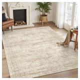 Soalmost 6x9 Area Rug for Living Room Washable 6x9 Rug Non-Slip Modern Rugs for Bedroom Dinning Room Ultra-Thin Indoor Beige Rug