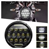 DriSentri 7 Inch Round LED Headlights, 2PCS DC12-24V 7 Inch 140W 6000K DOT Approved Hi/Lo Beam DRL Round H6024 LED Headlight Compatible with Jeep Wrangler JK/TJ/LJ with DRL