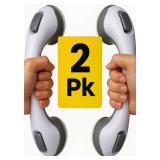 2 Pack Grab Bars for Bathtubs and Showers, Shower Handles for Elderly Seniors bar Safety 500 lbs Walls Handicap Heavy Duty Holder Hooks to Lift Large Tile Glass Suction Cups Tool