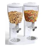 Retail Blade Dual Food Dispenser - Dry Food Dispenser Perfect As A Candy, Nuts, Rice, Granola, Cereal & more Dispenser. Dispenses 1 Ounce Per Twist! Stores Food, and Keeps Your Food fresh (White)