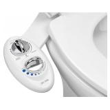 LUXE Bidet NEO 185 - Self-Cleaning, Dual Nozzle, Non-Electric Bidet Attachment for Toilet Seat, Adjustable Water Pressure, Rear and Feminine Wash (White)