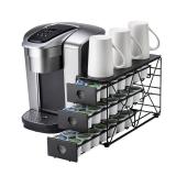 Flagship K Cup Holder 3 Tier Coffee Pod Holder for K Cup Organizer Save Space Countertop Kitchen (42 Pods Capacity)