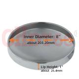 CHDT66 Semi Truck Hub Cap Cover - Inside Diameter 8\" (About 203.20 mm) Dome Rear Hub Caps Kit - Premium 304 Stainless Steel Mirror Finish- for Rear Wheel Universal Fit - 2 Pc Pack, Lip: 1\"