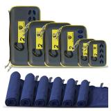 YELLOW JACKET Camping Towel with EVA Case, Microfiber Travel Towel Fast Drying Lightweight, Compact & Ultra Soft Towels for Sports, Beach, Gym, Backpacking, Hiking and Yoga (47\" x 23.6\", Navy Blue)