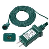 Meonum LED Power Supply, UL Certification Transformer Replacement Class 2 Power Supply with 3 Meter 2 Pin Extension Cable, Low Voltage Transformer US Plug Adapter for Christmas Tree Light (TS-13W29V)