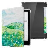 CoBak Case for Kindle Paperwhite (6.8\" 11th Generation 2021 Released) & Paperwhite Signature Edition- New PU Leather Cover and Clear Soft Silicone Back Cover with Auto Sleep Wake Feature
