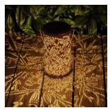 Solar Cardinal Lanterns Outdoor Hanging Decor Lantern,Waterproof Hollow Out Metal Decorative Garden Light,Graceful Decoration for Patio,Yard,Landscape,Walkway,Festival