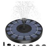 AISITIN Solar Fountain Pump 2.5W Bird Bath Fountain Solar Powered Water Fountain with 8 Nozzle & 4 Fixer, Solar Fountain Pump for Bird Bath, Garden, Pond, Pool