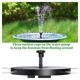 AISITIN Solar Fountain Pump 2.5W Bird Bath Fountain Solar Powered Water Fountain with 8 Nozzle & 4 Fixer, Solar Fountain Pump for Bird Bath, Garden, Pond, Pool