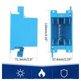 XIUTE 1-Gang High Grade of PVC Old Work Standard Switch/Outlet Wall Electrical Box,Blueï¼14 Cubic Inch Junction Box,Adjustable Mounting Tabsï¼ETL