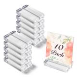 OUTNEE Acrylic Place Card Holder - 3\" Clear Table Number Holders, Acrylic Stands for Display Wedding Business Sign Menu Name Meeting Photo, 10 Pack