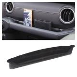 Savadicar JL GrabTray Passenger Storage Tray Organizer Grab Handle Accessory Box for 2018-2023 Jeep Wrangler JL JLU & Gladiator JT, Add Microfibers, Interior Accessories, Black