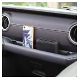 Savadicar JL GrabTray Passenger Storage Tray Organizer Grab Handle Accessory Box for 2018-2023 Jeep Wrangler JL JLU & Gladiator JT, Add Microfibers, Interior Accessories, Black