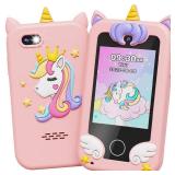 UCIDCI Unicorn Kids Smart Phone Toys for Girls Ages 3-7 with Dual Camera - Toddler Phone with Learning Games, Travel Toys with MP3 Music Player for Christmas, Birthday Gifts for 3 4 5 6 7 Year Old