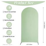 Spandex Fitted Wedding Arch Cover 7.2FT Sage Green, Round Top Chiara Backdrop Stand for Birthday Party Baby Shower Banquet Decoration (Sage Green, 7.2FT)