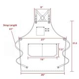 AFUN Chef Aprons for Men Women with Large Pockets, Cotton Canvas Cross Back Heavy Duty Adjustable Work Apron, Size M to XXL (Black)