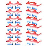 4th of July Star Glasses 12 Pairs Fourth of July Party Favors Red Blue White American Flag Sunglasses for Kids Women Independence Day Gifts Patriotic Sunglasses for Pool Party in USA Decorations