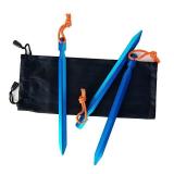 12 Pack Tent Stakes, 7075 Ground Metal Camping Aluminum Tent Pegs, Lightweight Tent Stakes Heavy Duty Spikes Camping Accessories, Blue