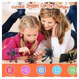12 Pack Funny Sensory Fidget Toys,Deformable Chain DIY Robot Spinners Fingertip Stress Relief Gyro Toy Birthday Gifts Goodie Bag Easter Basket Stuffers Classroom Prizes Party Favors for Kids Adults