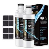 ICEPURE PLUS ADQ747935 NSF 53&42 Certified Replacement for LG LT1000P MDJ64844601, Kenmore Elite 9980, LT1000PC ADQ74793501 LT1000 RWF4700A RWF4700AB Refrigerator Water and LT120F Air Filter,2Combo