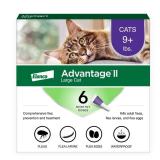 Advantage II Large Cat Vet-Recommended Flea Treatment & Prevention | Cats Over 9 lbs. | 6-Month Supply