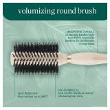 EcoTools Volumizing Round Hairbrush, Achieve Full Blow Out, Heat Resistant For Easy Blow Drying, Vegan Bristles Tame Frizz & Smooth Hair, Made With Renewable Bamboo, Cruelty-Free, 1 Count