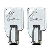 KeyPower Keys (2) GR999 Tubular Key for Greenwald Commercial Washer Door/Service Panel/Coin Washing Machine, Compatible with Maytag Whirlpool HPC Speed Queen ESD Lock