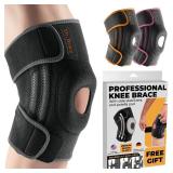 DR. BRACE ELITE Knee Brace with Side Stabilizers & Patella Gel Pads for Maximum Knee Pain Support and fast recovery for men and women-Please Check How To Size Video (XX-Large, Mercury)