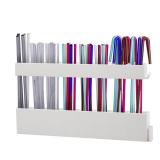 Straw Holder Straw Organizer Reusable Straw Holder Storage for Drinking Straws Cabinet Door Mounted (White)