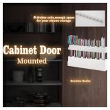 Straw Holder Straw Organizer Reusable Straw Holder Storage for Drinking Straws Cabinet Door Mounted (White)