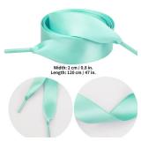 Marrywindix 12 Pairs 47\" Flat Satin Ribbon Shoelaces Colorful Silk Shoestrings Wide Shoe Laces for Sneakers Skate Shoes Boots Sport Shoes (12 Colors)