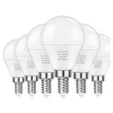 MAXvolador E12 LED 60W Equivalent Daylight White 5000K Ceiling Fan Bulbs, 600LM CRI 85+ Small Base Candelabra Bulbs, 6W Non-Dimmable, Pack of 6