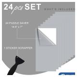 24 Puzzle Saver Sheets, Preserve 4 x 1000 Pieces Jigsaw Puzzles, for Ages 6 and up