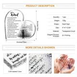 Yookeer Dad Gift Acrylic Father Appreciation Plaque Blessed Wish Papa Birthday Table Centerpiece from Son Daughter for 50th 60th 70th 80th Birthday Decor Thanksgiving(Heart)